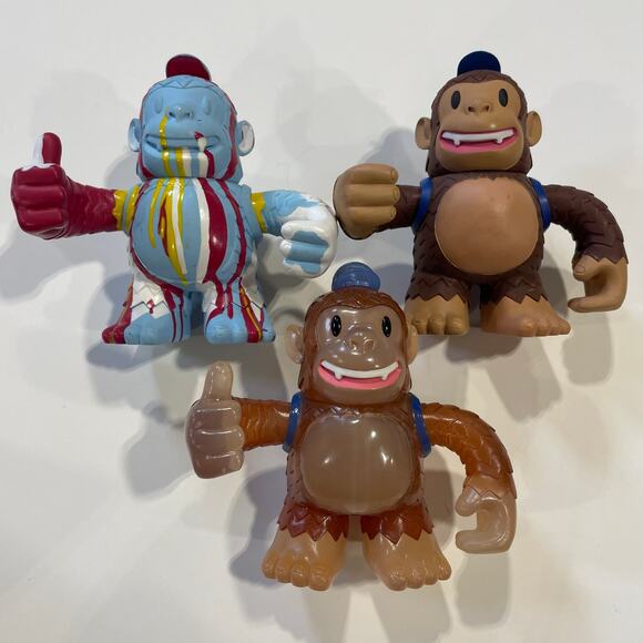 3 Mailchimp Freddie Lot: Glassy - Paint Drip - Classic Chimp Figures 2013 & 2017 - Picture 1 of 16